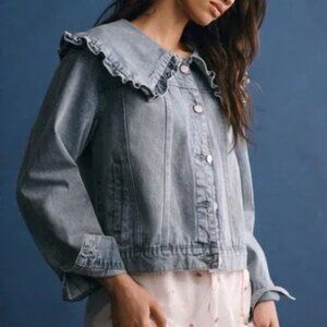 NWT Mable Peter Pan collar denim jacket